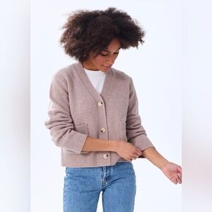 Alice Walk Cashmere Cardigan Toast Size Medium